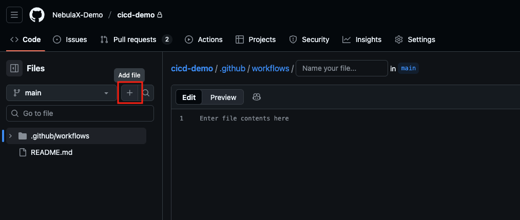 Creating a workflow file